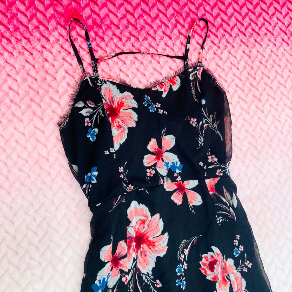 Black lace maxi dress